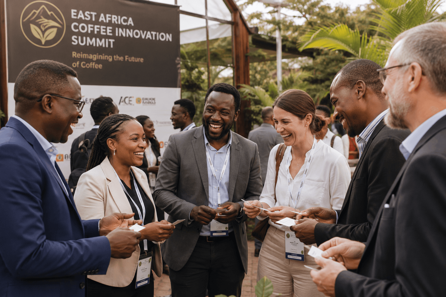 Professionals networking at the East Africa Coffee Innovation Summit